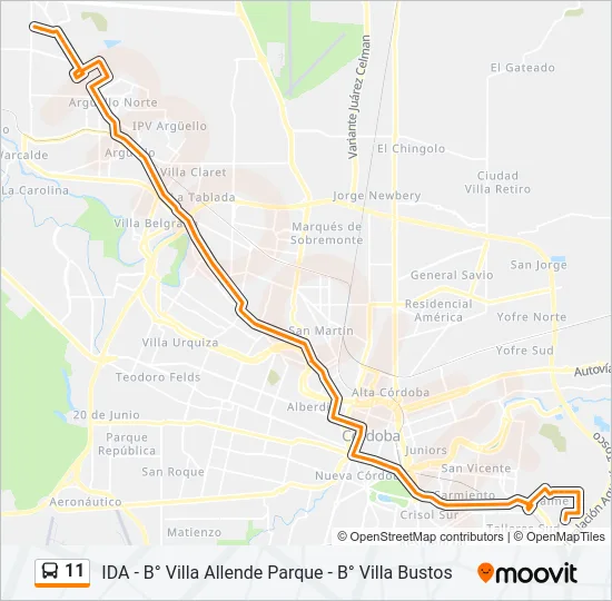 11 Colectivo Line Map