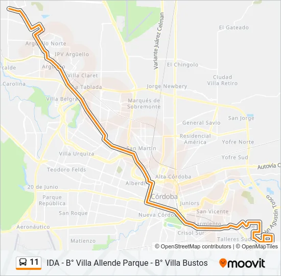 11 Colectivo Line Map