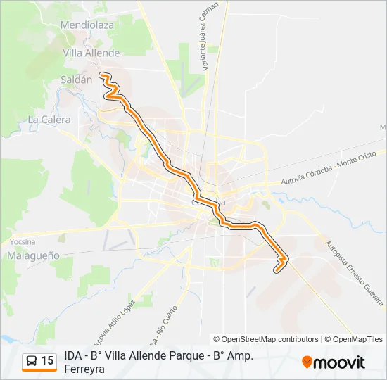 15 Colectivo Line Map