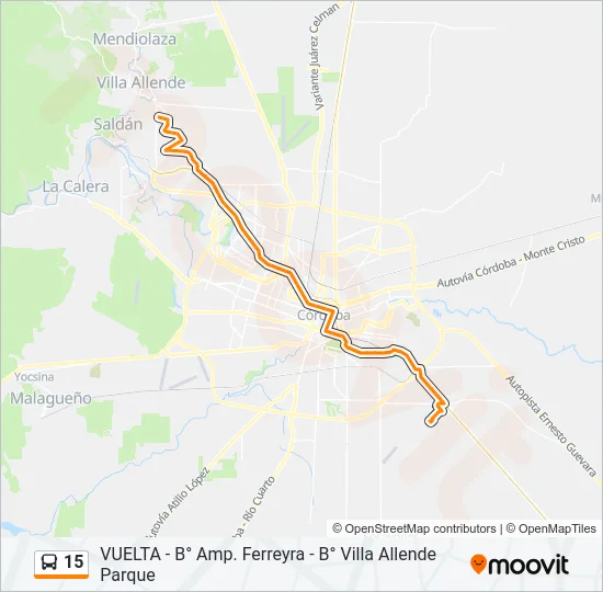 15 Colectivo Line Map