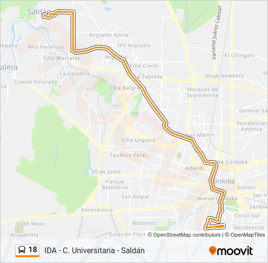 18 Colectivo Line Map