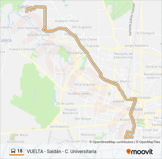 18 Colectivo Line Map