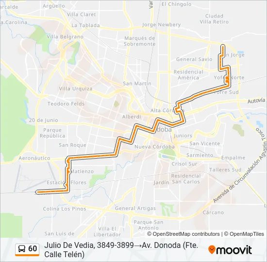 60 Colectivo Line Map