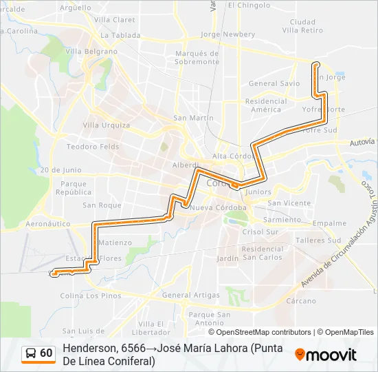 60 Colectivo Line Map