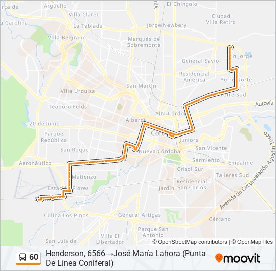 60 colectivo Line Map