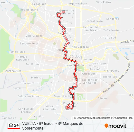24 Colectivo Line Map