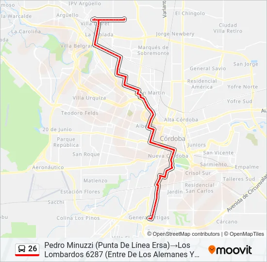 26 Colectivo Line Map