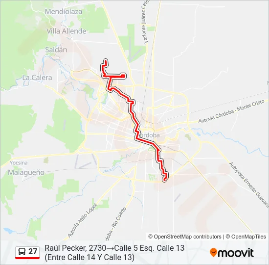 27 Colectivo Line Map