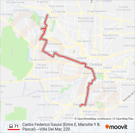 Mapa de 71 de Colectivo