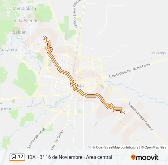 17 Colectivo Line Map