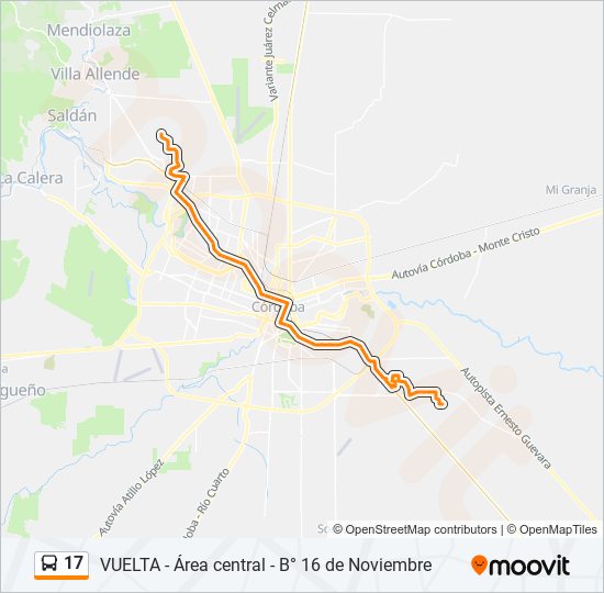 17 Colectivo Line Map