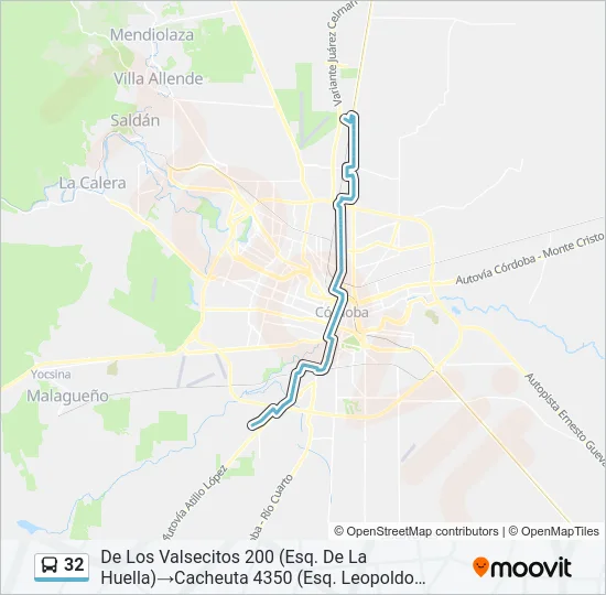32 Colectivo Line Map