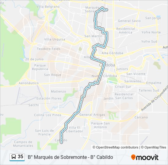 35 Colectivo Line Map