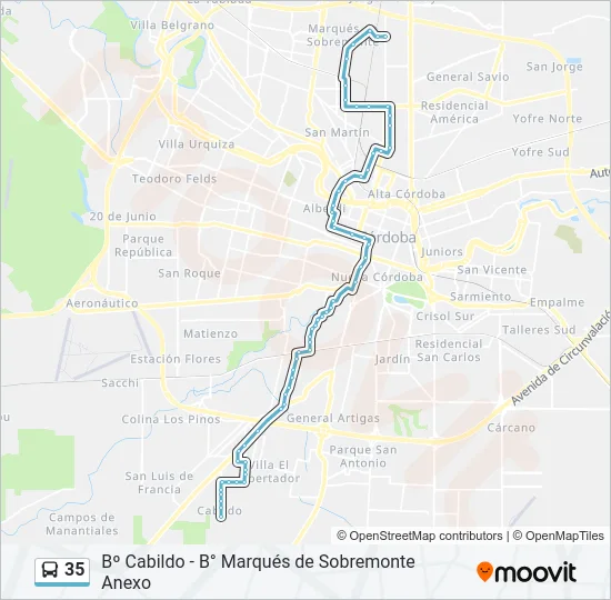 35 Colectivo Line Map