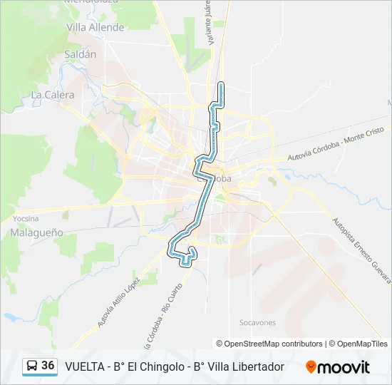 36 Colectivo Line Map