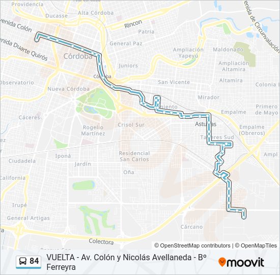 Mapa de 84 de Colectivo