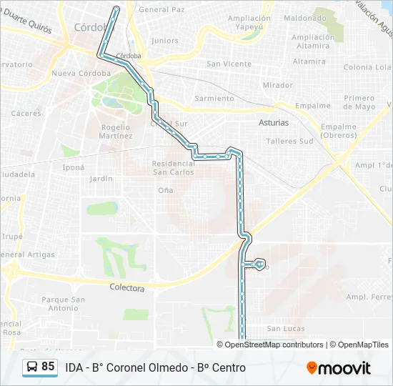 85 Colectivo Line Map