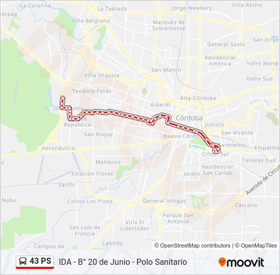 Mapa de 43 PS de Colectivo