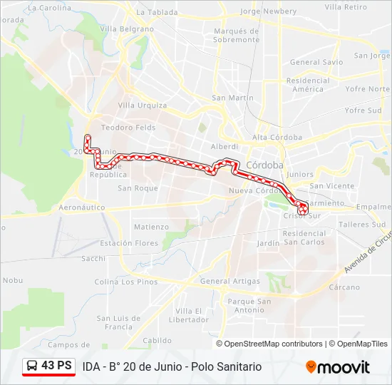 43 PS Colectivo Line Map