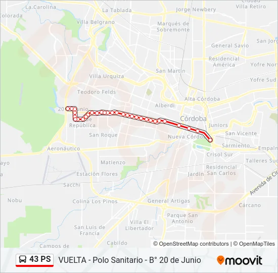 43 PS Colectivo Line Map