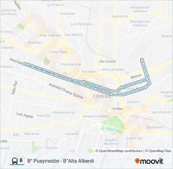Mapa de B de Trolleybus