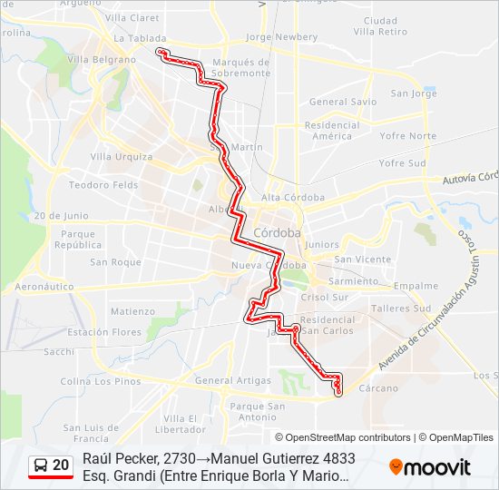 Mapa de 20 de Colectivo