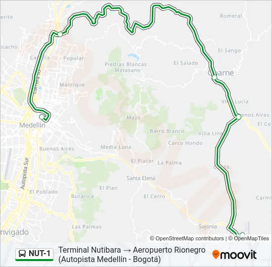 NUT-1 Bus Line Map