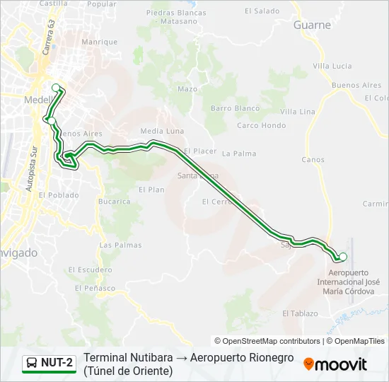 NUT-2 Bus Line Map