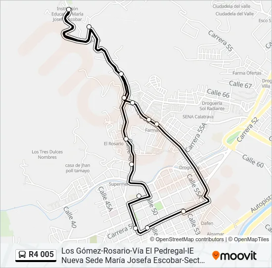 R4 005 Bus Line Map
