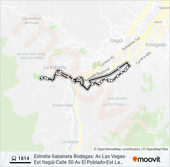 1814 Bus Line Map