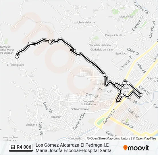 R4 006 Bus Line Map