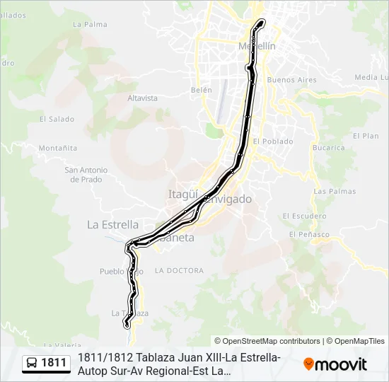 1811 Bus Line Map