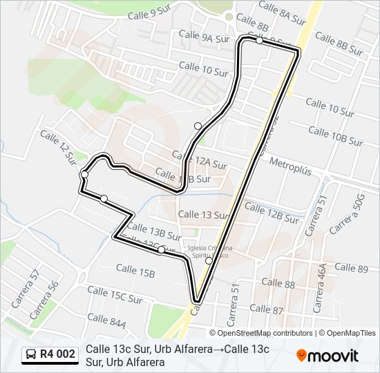 R4 002 Bus Line Map