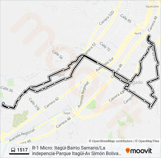 1517 Bus Line Map