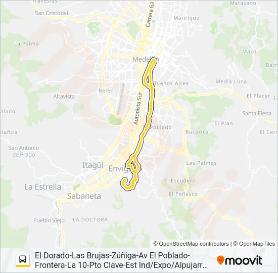 ENVIGADO Bus Line Map
