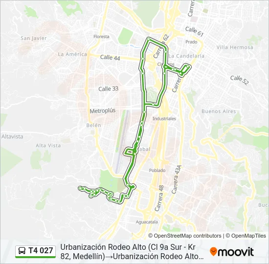 T4 027 Bus Line Map