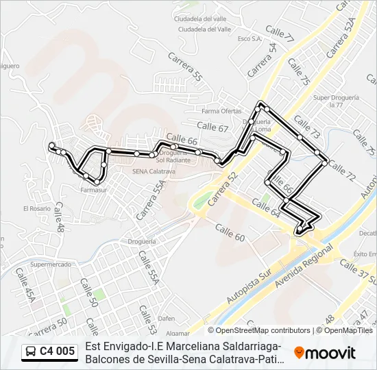 C4 005 Bus Line Map
