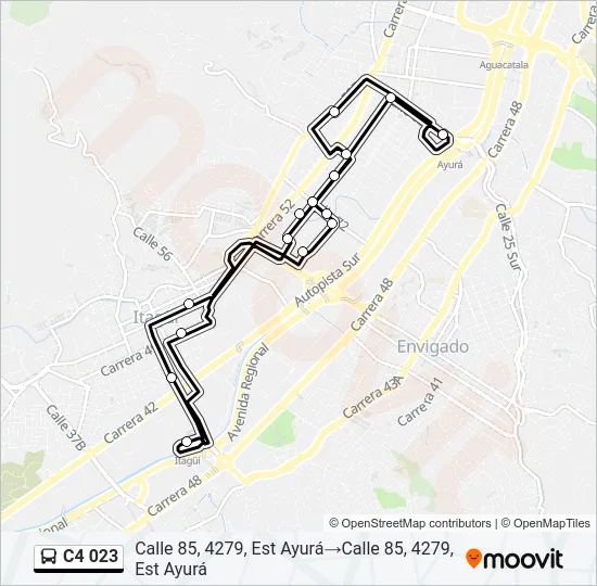 C4 023 Bus Line Map