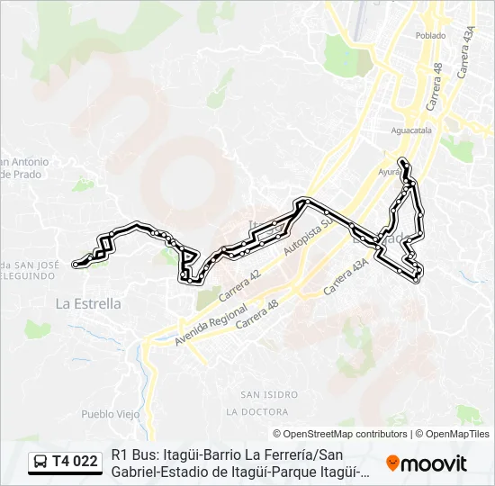 T4 022 Bus Line Map