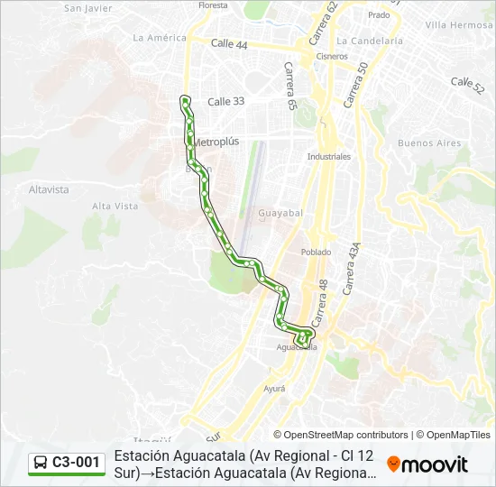 C3-001 Bus Line Map