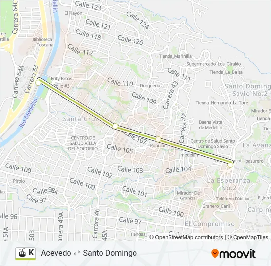 K Gondola Line Map