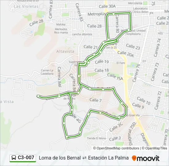 C3-007 Bus Line Map