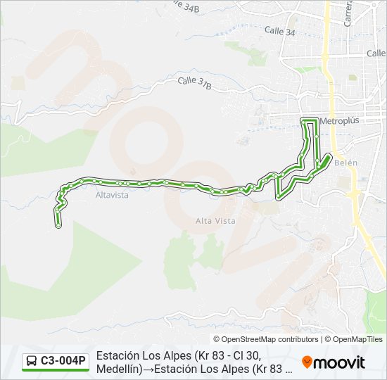 C3-004P Bus Line Map