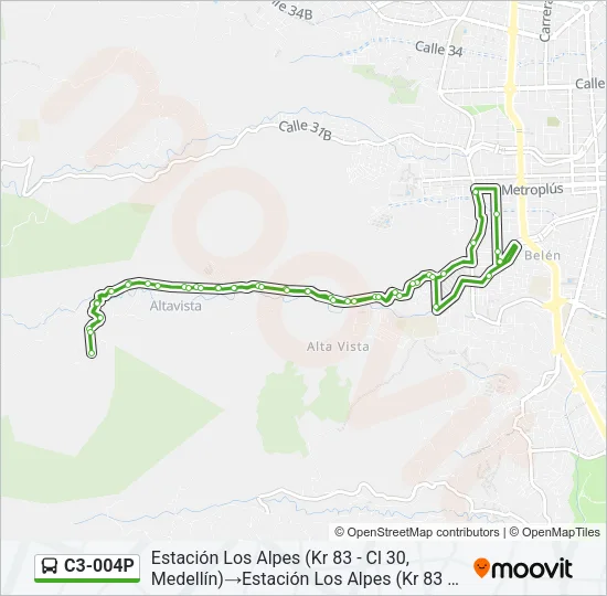 C3-004P Bus Line Map