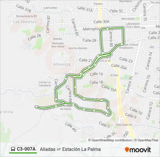 C3-007A Bus Line Map