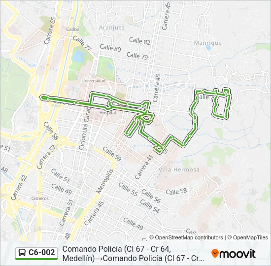 C6-002 Bus Line Map