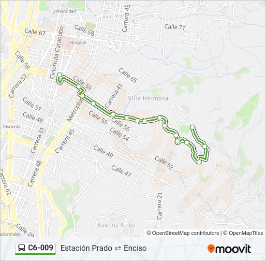 C6-009 bus Line Map