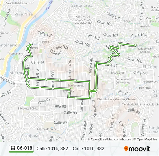 C6-018 Bus Line Map