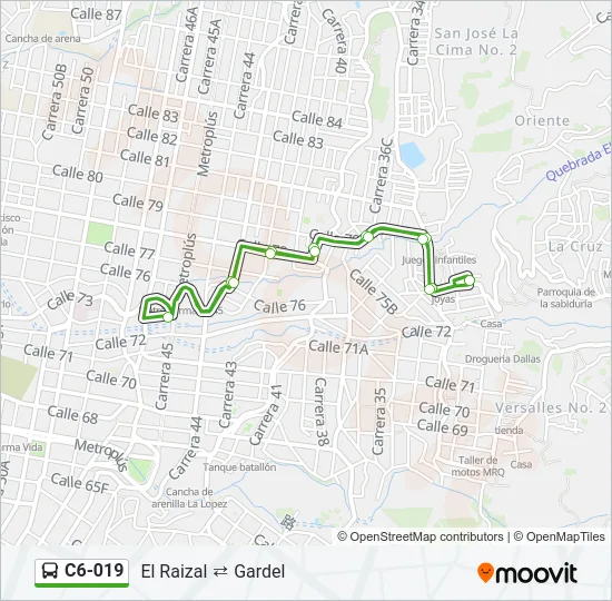 C6-019 Bus Line Map