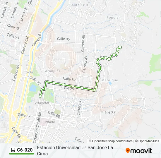 C6-020 Bus Line Map